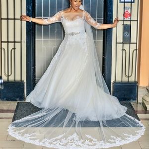 Sparkling Wedding Dress & Cathedral Veil